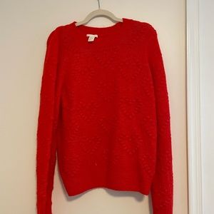 H&M Red Hearts Sweater